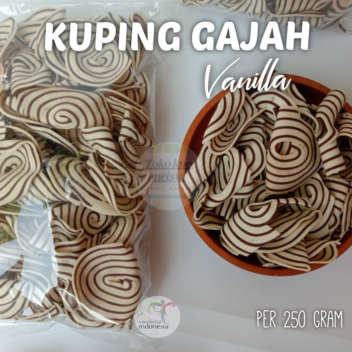 KUPING GAJAH/KERIPIK KUE KUPING GAJAH TERLARIS RASA VANILA 500 GR