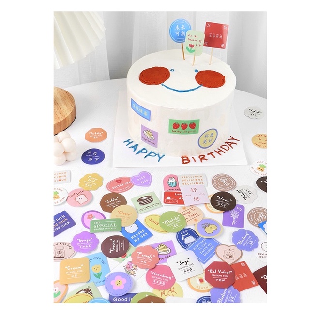

40 Pcs Sticker Aesthetic - 32 Dekorasi Planner Scrapbook SELF-ADHENSIVE Planner Scrapbook