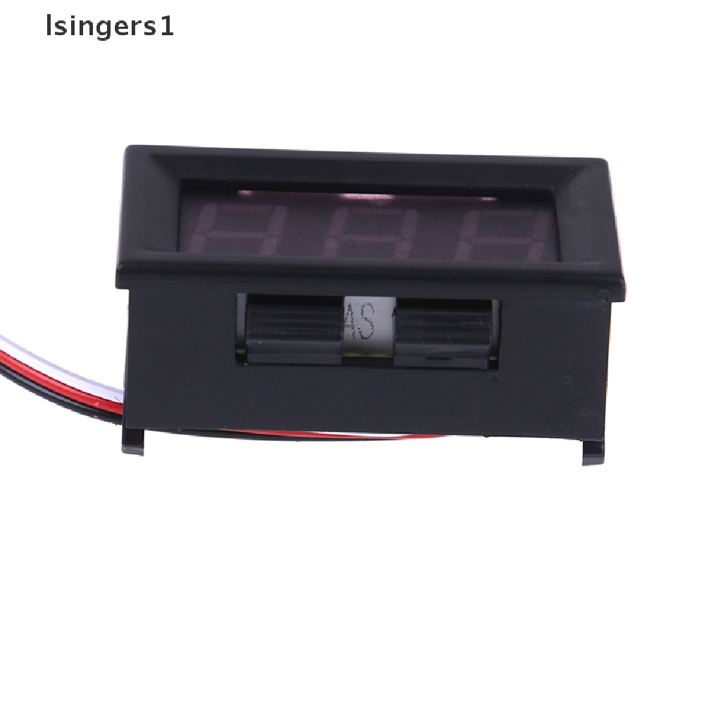 (lsingers1) Voltmeter digital DC 0-30V 3 Kabel Dengan Layar LED Untuk Mobil / motor