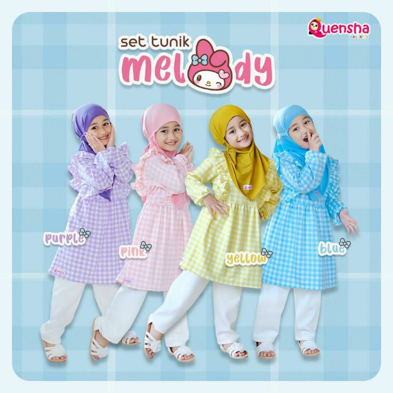 (Ready) SET TUNIK MELODY (TUNIK HIJAB KULOT) BY QUENSHA