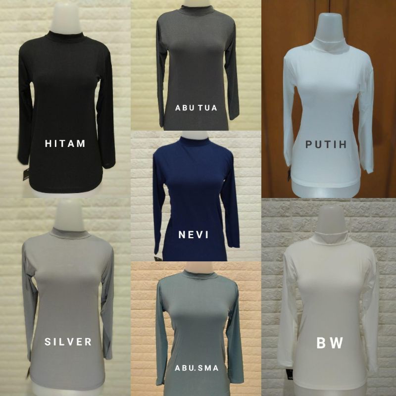 Manset Lengan Panjang Wanita / Mangset Badan / Inner HIJAB / Dalam Kebaya / MANSET BAJU dan Kaos / ATASAN DALAMAN KAOS SPANDEK  / Daleman