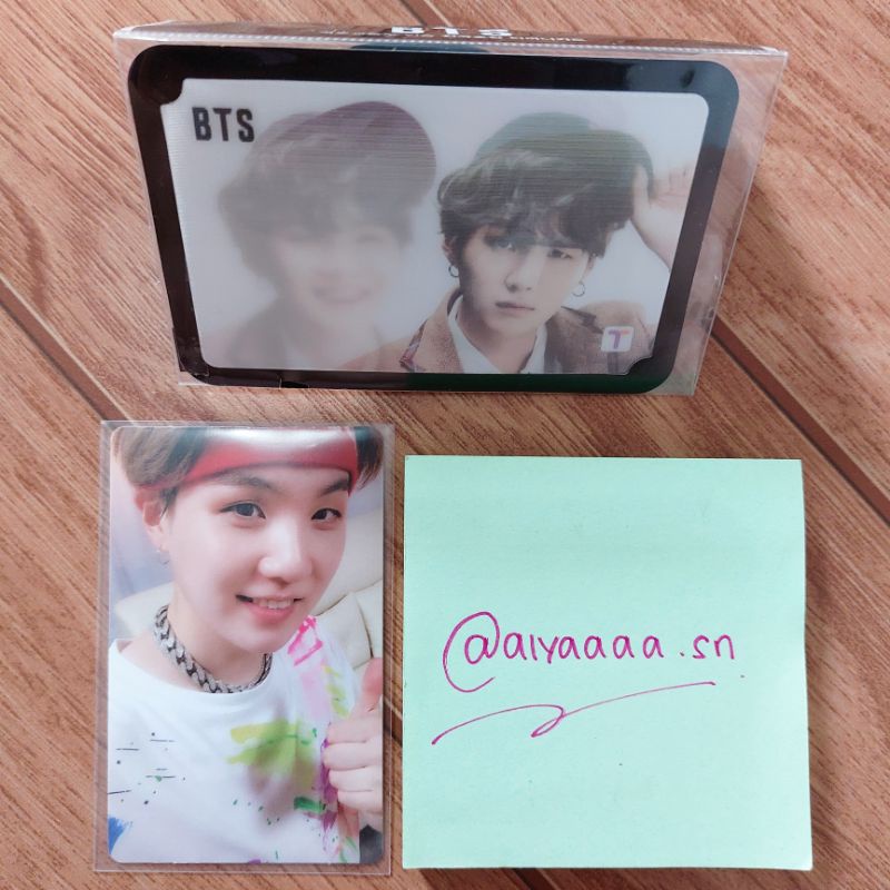 OFFICIAL PHOTOCARD PC 5TH MUSTER MIN YOONGI SUGA + TMONEY LENTICULAR MIN YOONGI SUGA BTS || NAMJOON 