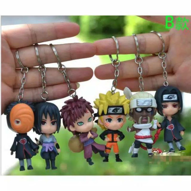 Action Mini Figur Keychain Gantungan Kunci Anime Naruto Figure