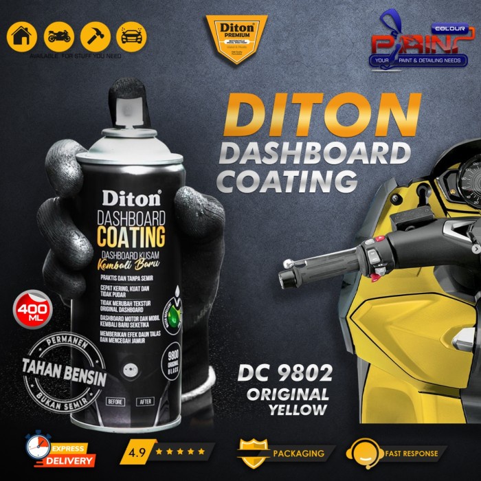 Cat Semprot DITON PREMIUM Dashboard Coating 400 ml - 9802 Yellow