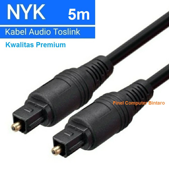 Kabel Audio Digital Fiber Optic 5m NYK Toslink Cable 5 meter original