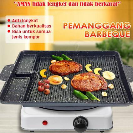 Tatakan Alas Pemanggang Panggang Daging Sosis Sate Bakar Anti Lengket