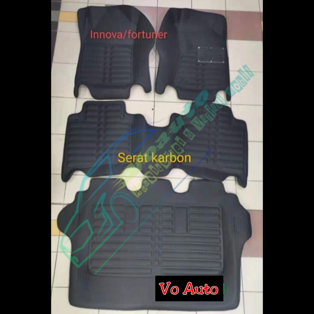 Karpet Mobil 5D Serat Carbon Innova Reborn 3 Baris