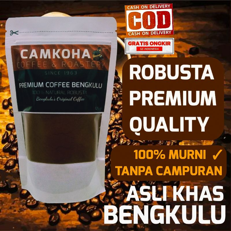 KOPI BUBUK ROBUSTA BENGKULU CAMKOHA COFFEE 125Gr ROBUSTA PREMIUM ASLI ORIGINAL OLEH OLEH KHAS BENGKU