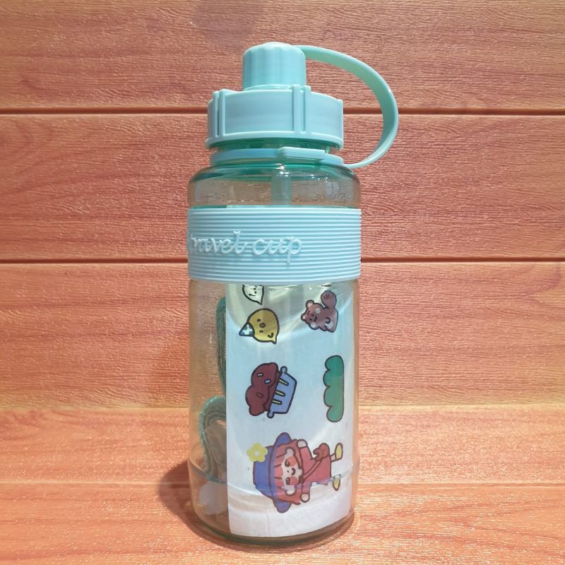 Botol Minum Sticker 1000ml / Botol Stravel Cup / Botol Air Minum / Botol Minum Murah