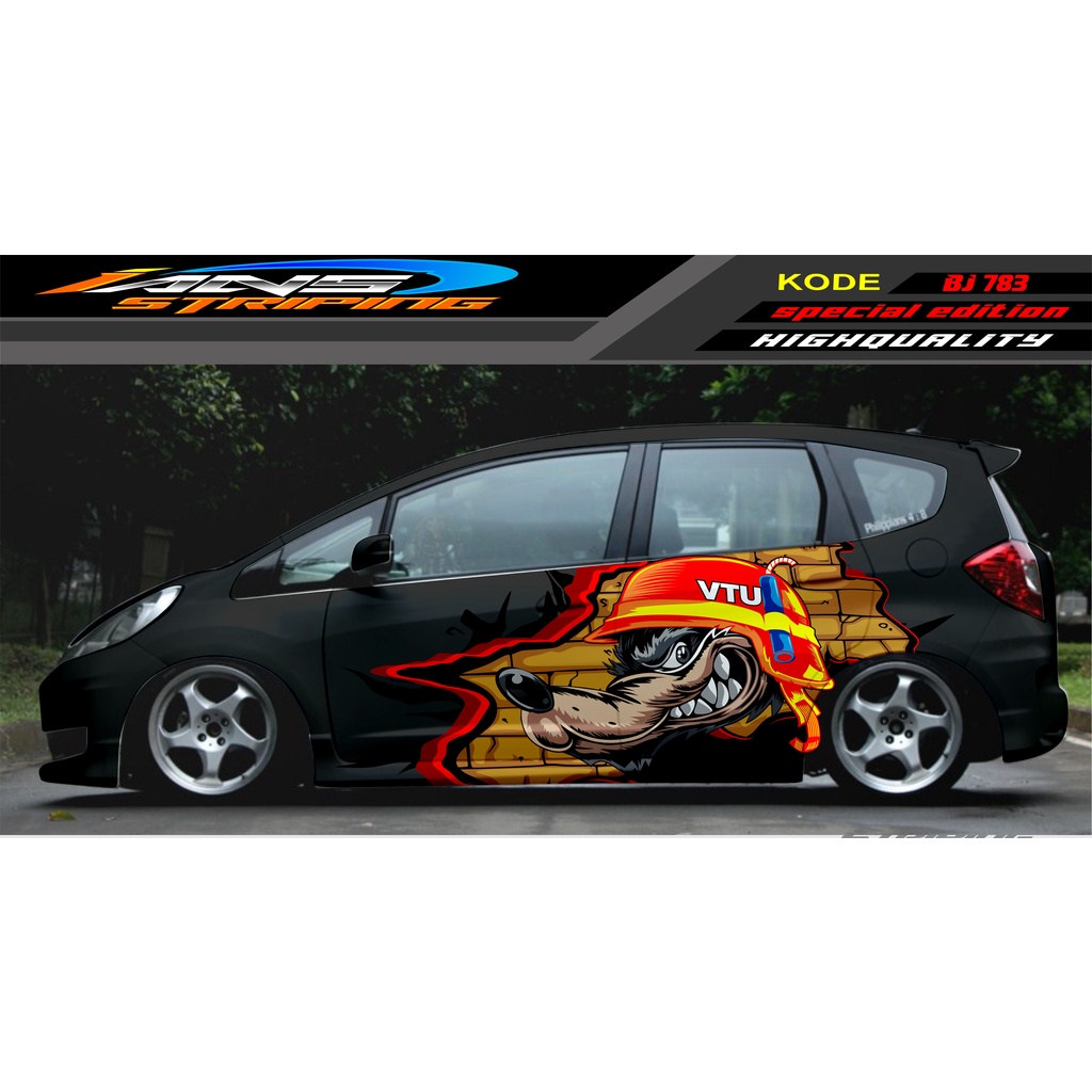 STICKER MOBIL JAZZ BRIO AVANZA SIGRA YARIS / STIKER VARIASI MOBIL / MODIF STICKER MOBIL