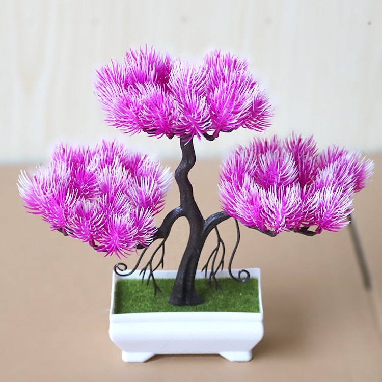 Swopply PT27 Pot Tanaman Hias Bunga Hias Plastik Ornamen Pot Bongsai Artificial Flower Decoration