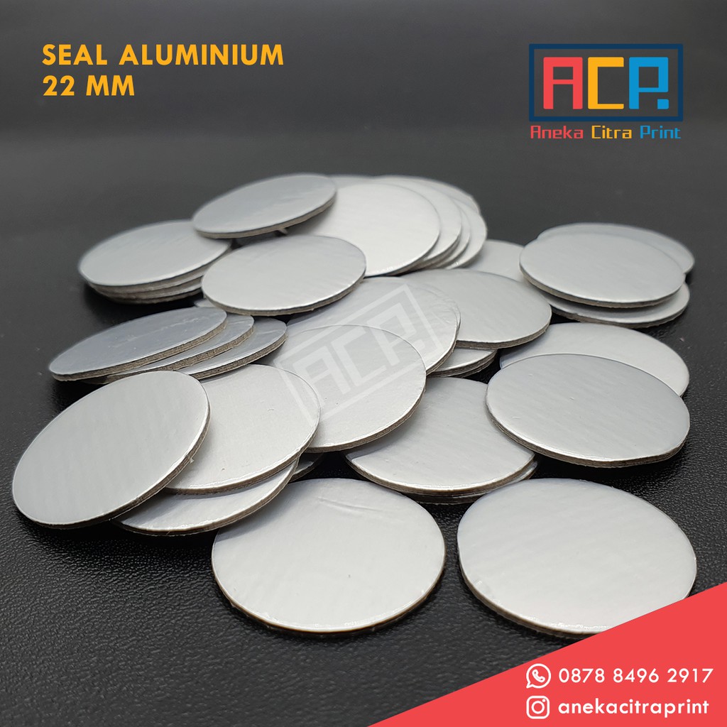 Seal Aluminium Botol Tinta HDPE 22 MM - Segel Botol 100 Pcs 2,2 CM