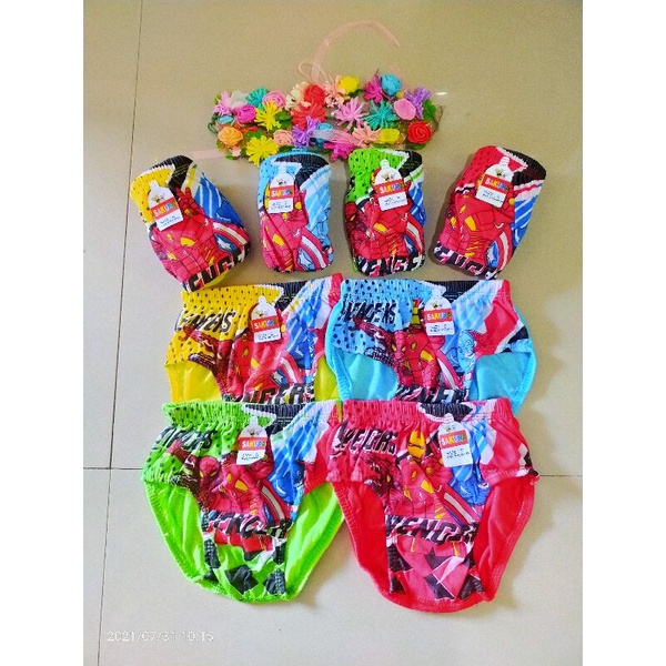 6pcs L Celana dalam anak cowok/celana dalam anak tk sd/celana dalam motif/cd anak laki laki