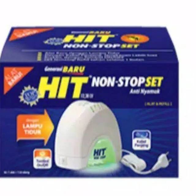 Jual NEW HIT NonStop Set+ 1 Refile Liquid didalam kemasan,Obat Nyamuk