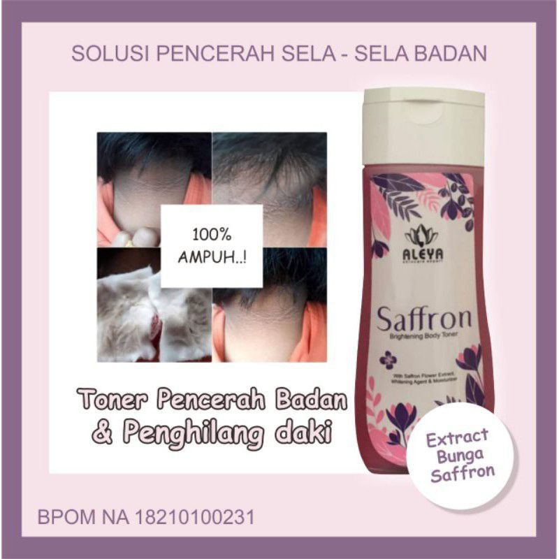 Toner Badan Whitening Aleya Saffron brightening aleya