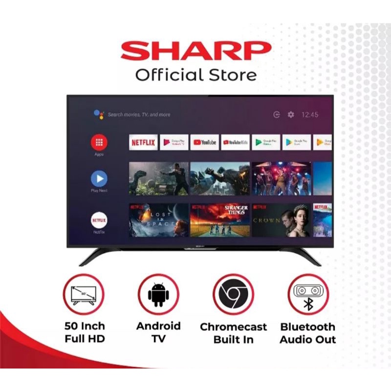 [Cianjur] LED TV Sharp Android TV FHD 50 Inch 50BG1i