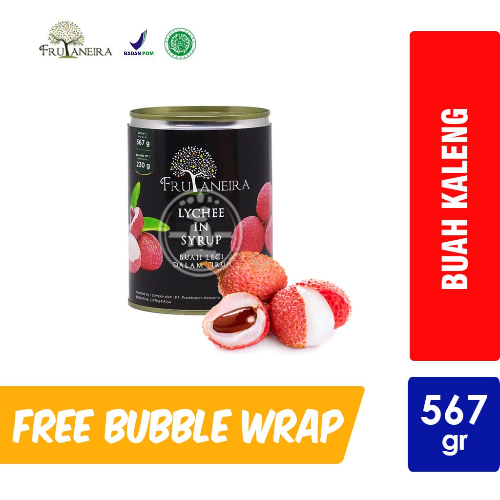 

Frutaneira Lychee in Syrup / Buah Leci dalam Sirup [Kaleng 567 gr]
