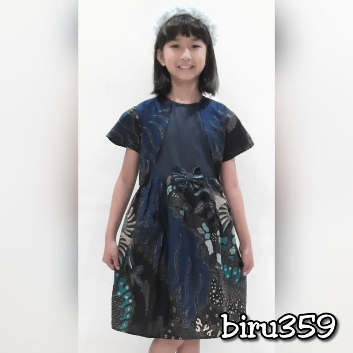 359 360 Dress Gaun Terusan anak balita remaja laki seragam keluarga - 2-4TH, Biru