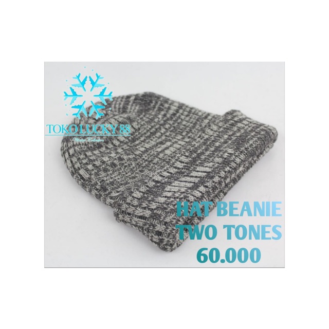 IMPORT Hat Beanie Two Tones Topi Kupluk Korean Style Winter Musim Dingin Hat Beanie Two Tones