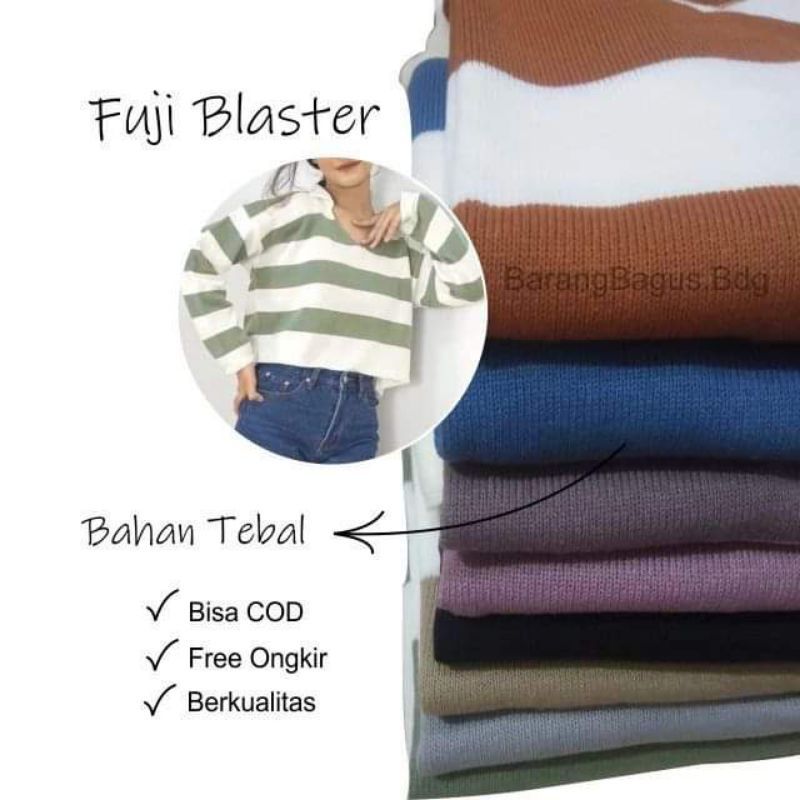 Blaster Blouse croptop knit/fuji blaster rajut wanita