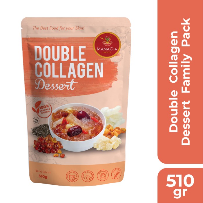 

Paket Double Collagen Family Pack Mamacia Treats / healthy dessert (BERKUALITAS)