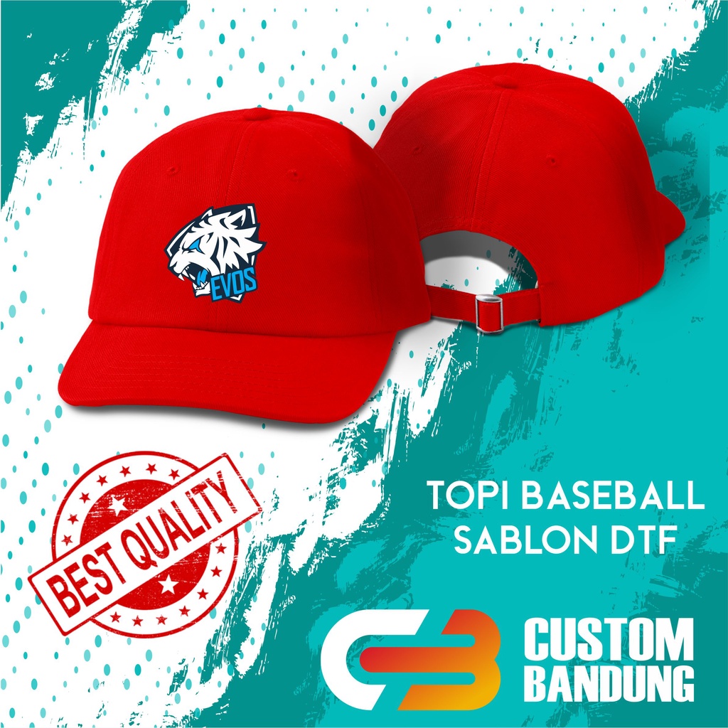 Topi Baseball EVOS ESPORT Pria Wanita Topi Cap Bisa Tulis Nama Bisa COD Original High Premium Quality