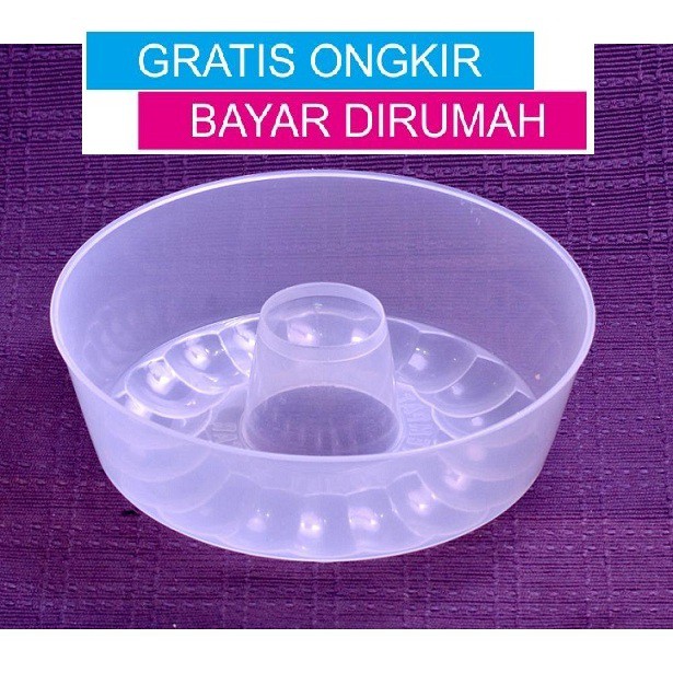 Cetakan Agar / Puding L &amp; XL Bulat / Ager / Jelly / Kue Bolu / Coklat / Loyang Plastik