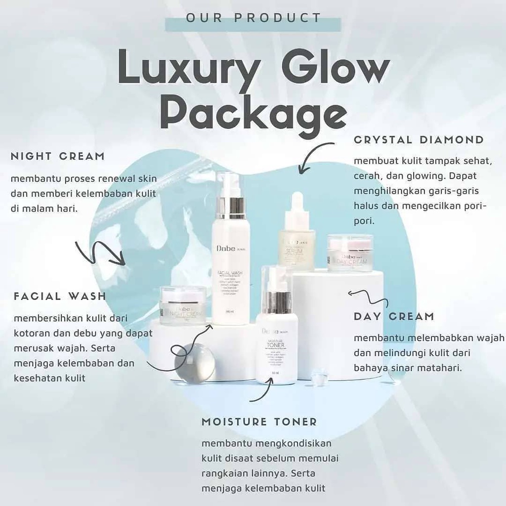 Dabe Beaute Luxury Glow Package (Free Gift dan Pouch)