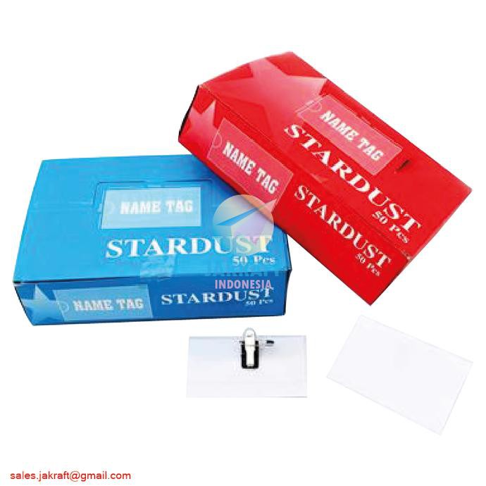 

Plastik Tempat kartu Name Tag Jepit ID Card ATM Member Isi 50 STARDUST PROMOCode 4961