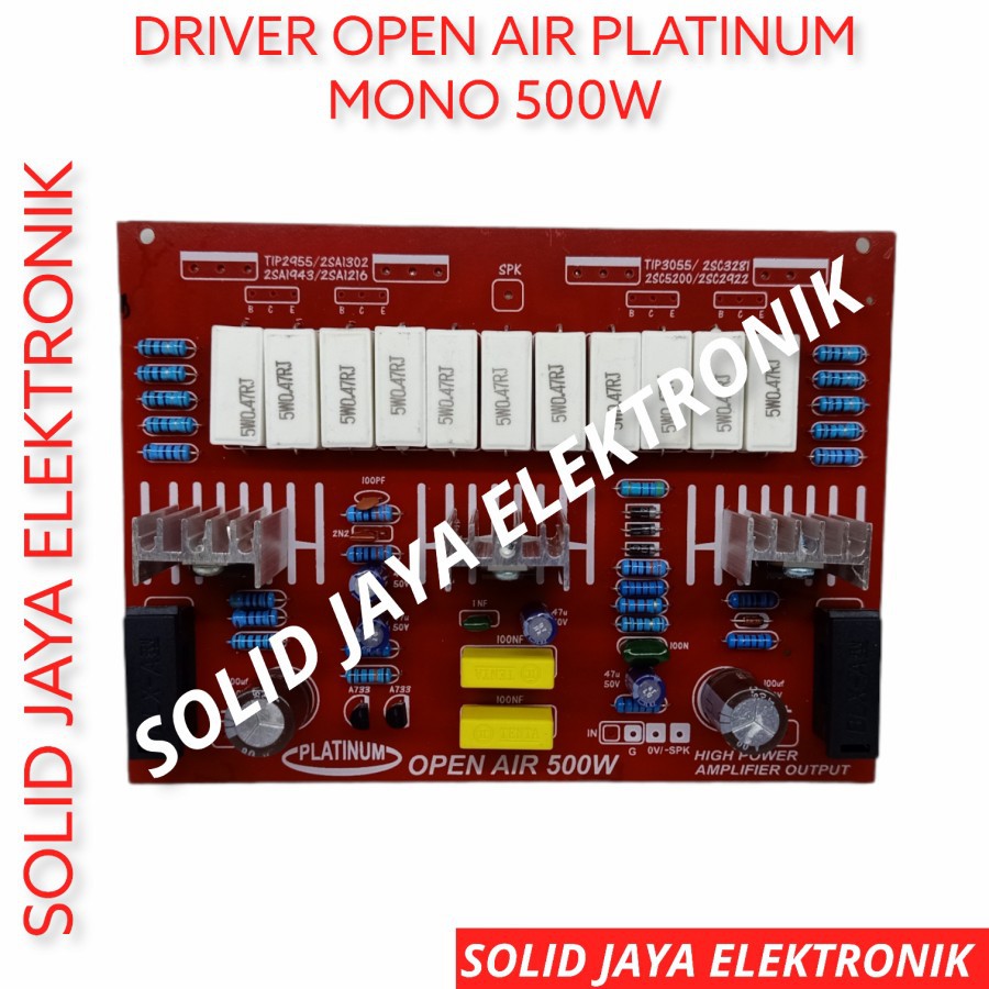 KIT DRIVER OPEN AIR 500W MONO PLATINUM AMPLI AMPLIFIER 500 WATT W PCB FIBER PLATINUM ASLI ORIGINAL