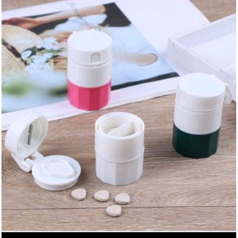 Pengerus Penghancur Pill Obat Tablet &amp; Alat Pemotong Cutter Obat