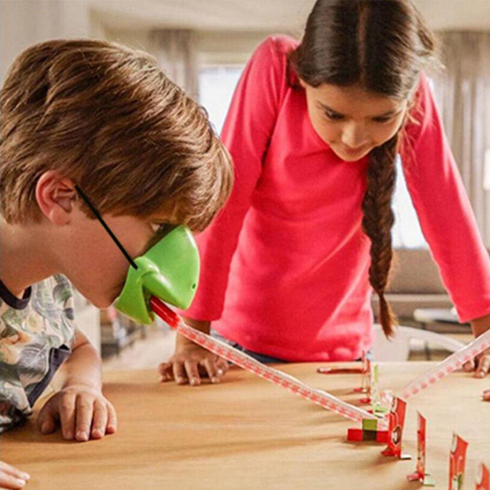 Needway   Bergogging Lidah Jilat Kartu Anak Desktop Puzzle Prop Topeng Cicak Puzzle Board Game Pesta Keluarga Lidah Kodok Mainan Menempel