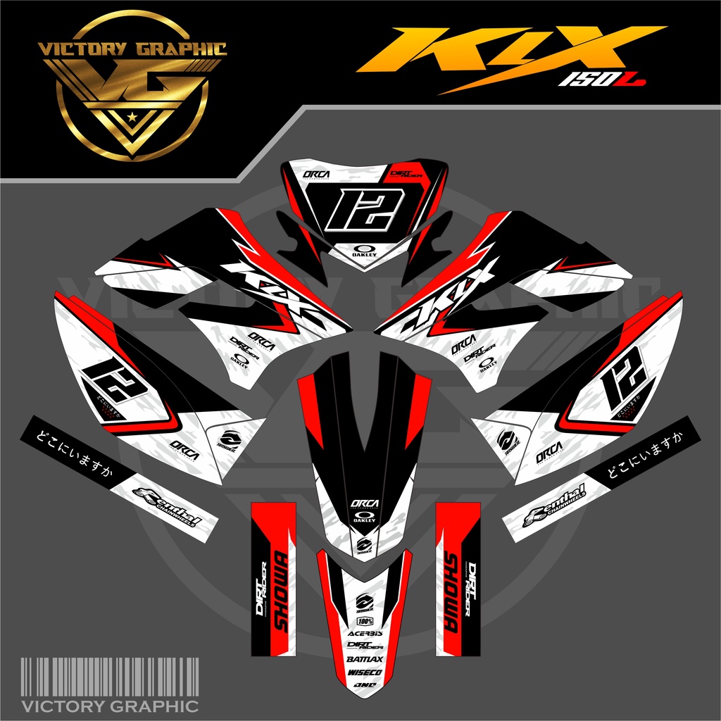 Decal Klx 150 Stiker Klx Dtracker 150 Decal Stiker Klx lama