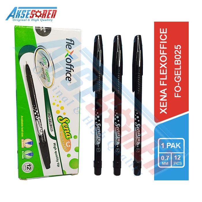 

Pulpen Hitam Flexoffice Sena [FO-GELB025/1 Pack/12 Pcs] / Ballpoint Pena 1 Pack / Alat Tulis Sekolah / Ball Pen 1 Pack / Bolpen 1 Pak / Polpen Bulpen Perlengkapan Sekolah / Pulpen Standar Hitam / Pulpen Karakter Lucu