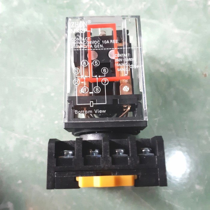 relay riley 24 VDC + socket ZHON MK2P-I koil tembaga setara OMRON - relay aja