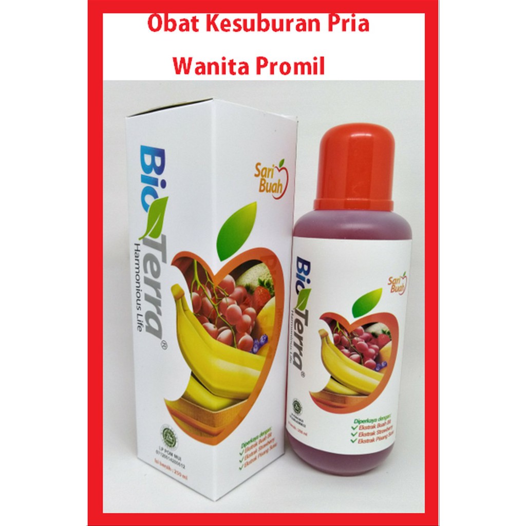 Obat Kesuburan Pria Wanita Promil Bioterra Sari Buah Shopee Indonesia