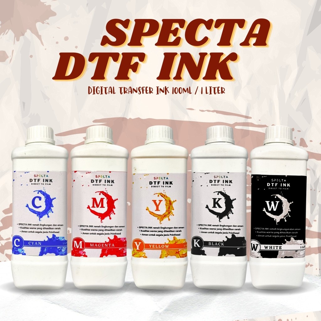 PAKET DTF TERMURAH SPECTAFLEX PET FILM DTF POWDER DTF TINTA DTF SABLON DTF