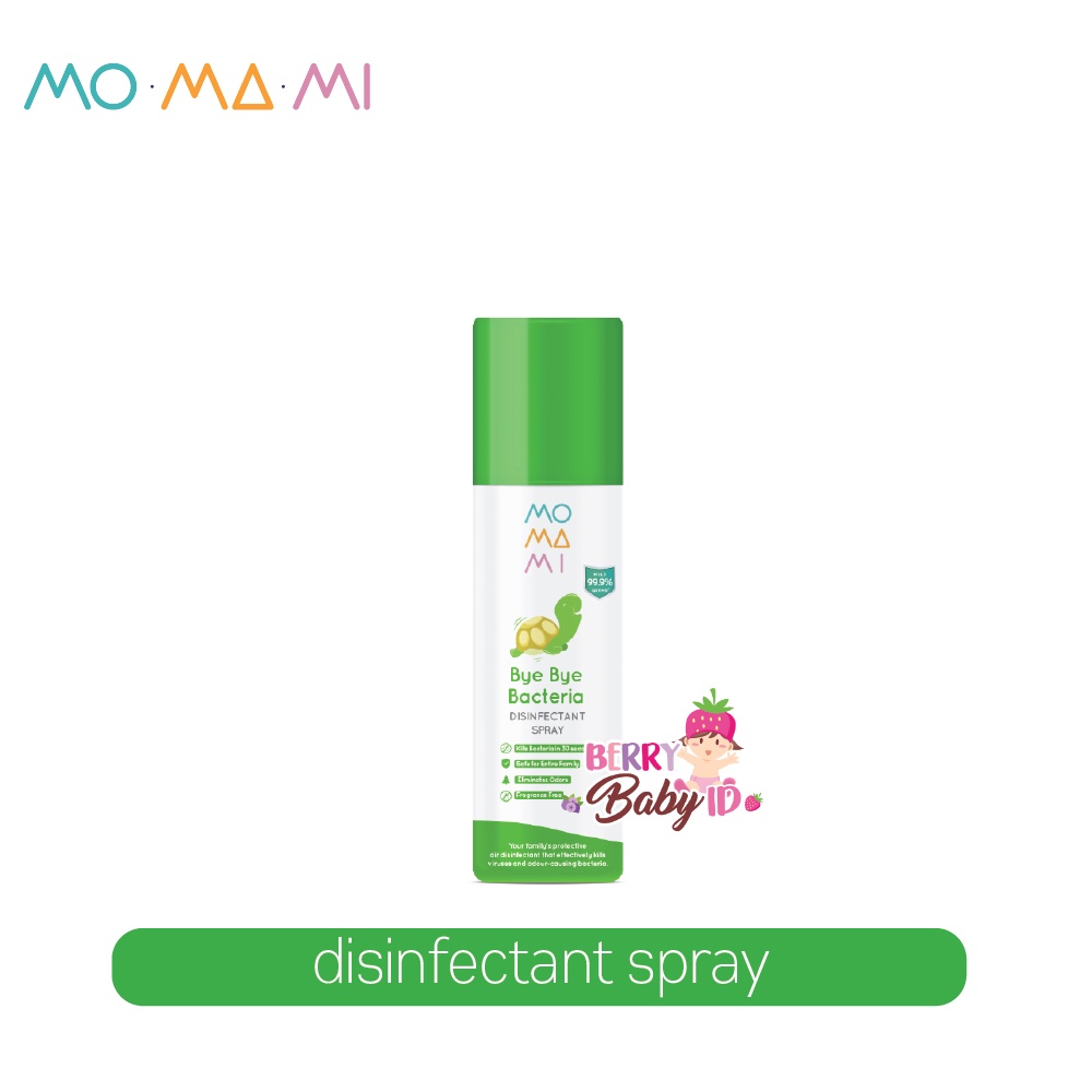 Momami Bye Bye Bacteria Disinfectant Spray Disinfektan Anti Virus 50ml Berry Mart