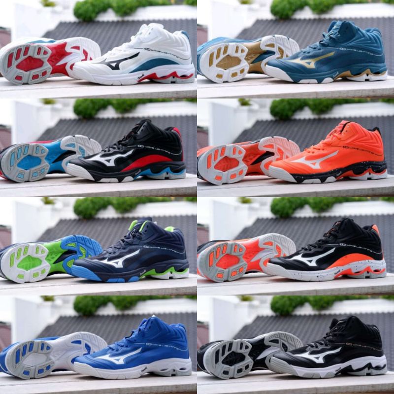 sepatu voli mizuno wave lightning z 6 mid premium sepatu voli wlz6 mid