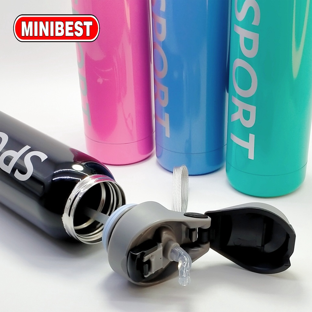 Termos Botol Minum bicycle Sporty Tahan panas/dingin Vacuum Flask 500ml VC008