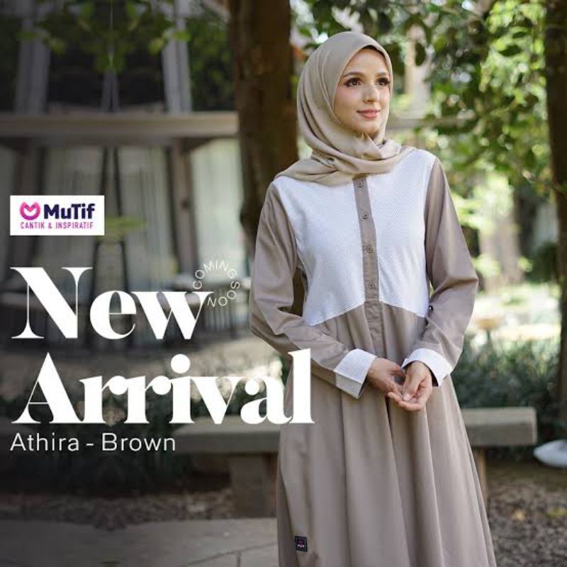NEW ARRIVAL//Gamis Mutif ATHIRA  Grey and Brown