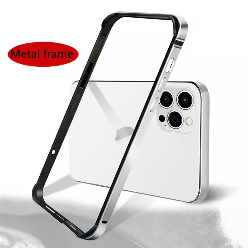 Case Bumper Pelindung Bahan Metal Aluminum Ultra Tipis Untuk iPhone 13 Pro Max