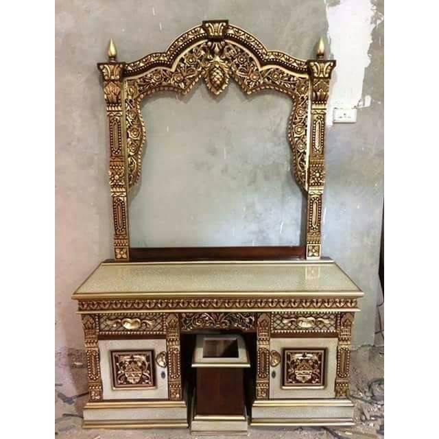 Meja Rias Kayu Jati Ukir/Tolet