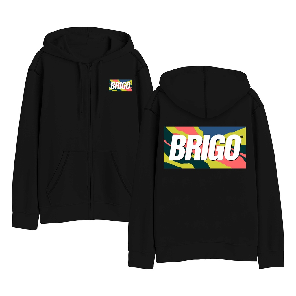 Sweater Hoodie Resleting BRIGO ABSTRAK Sablon DTF Fleece Cotton II BRIGO Zipper Jumper Hoodie ABSTRAK II M-XXL (Pria &amp; Wanita) Free stiker&amp;Gantungan Kunci