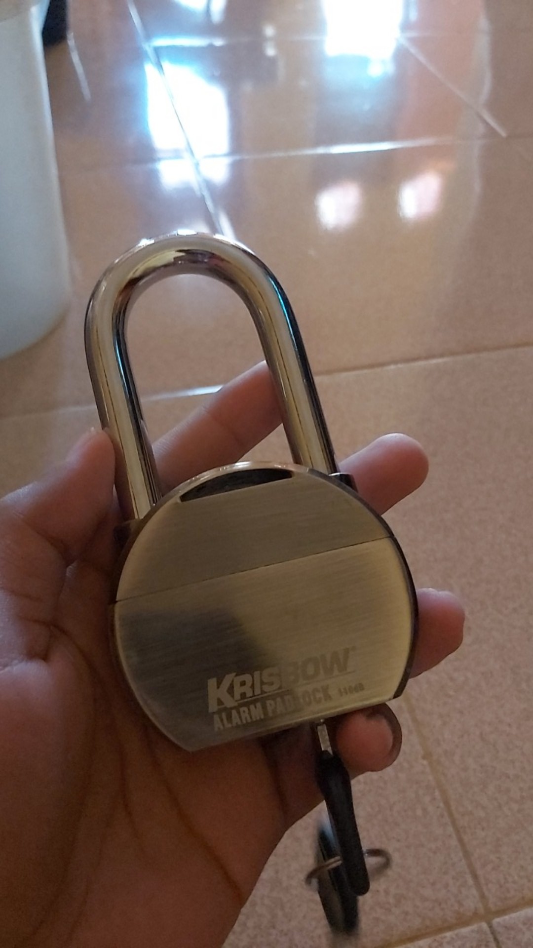 Gembok Alarm Heavy Duty Krisbow K207b / Alarm Padlock / Anti Maling
