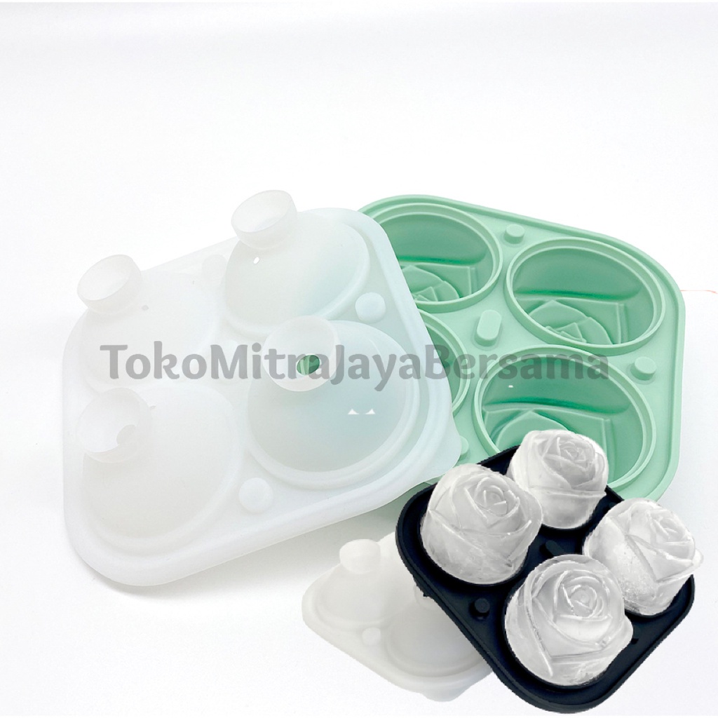 CETAKAN ES BATU SILICONE MODEL BUNGA ROSE DIAMOND SKULL TENGKORAK ICE CUBE MOLD SILIKON COKLAT JELLY PERMEN