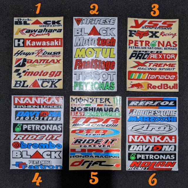 stiker cutting sponsor motoGP balap racing cuting papanan sticker motor