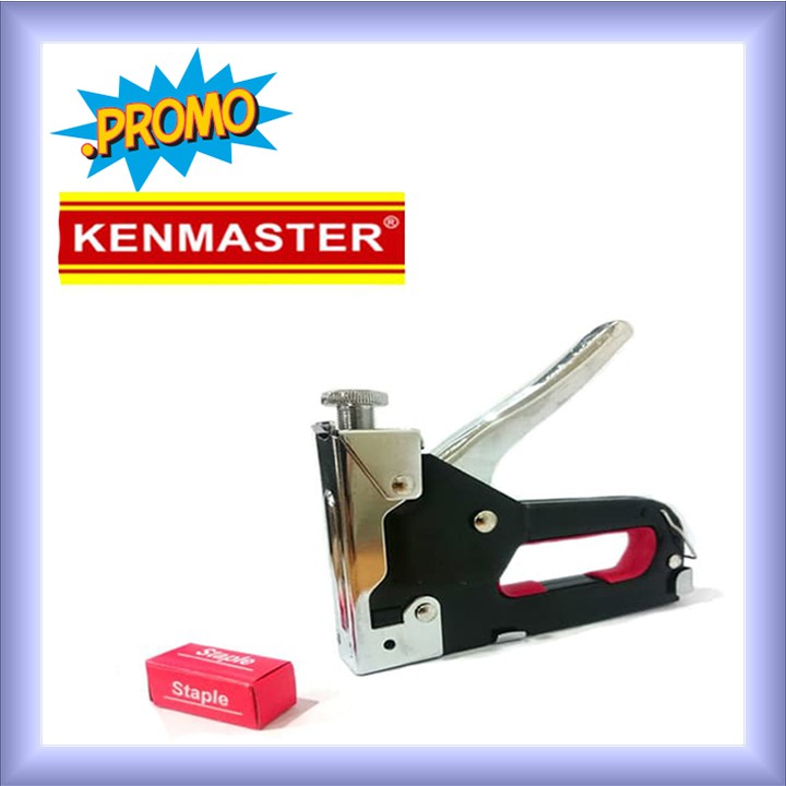 

Staples Tembak Kenmaster Staple Gun 4-14mm Steel Staples Gagang Besi