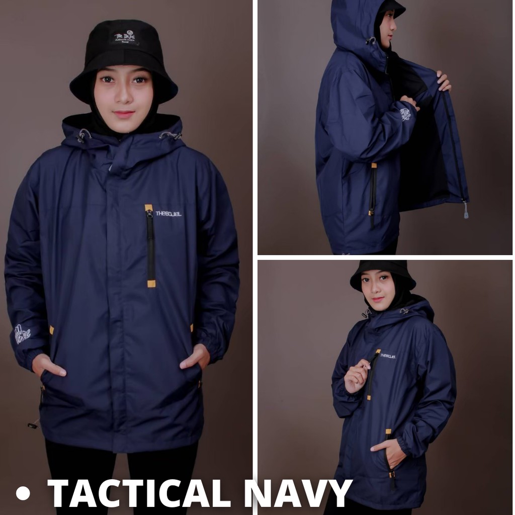 Jaket Pria / Wanita Outdoor type New Tactical BLD - Jaket Waterproof - jaket parasut - jaket gunung-TACTICAL NAVY