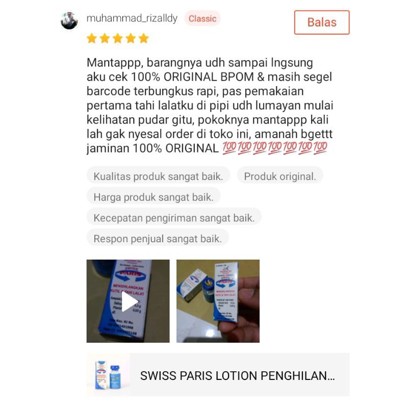 SWISS PARIS LOTION PENGHILANG TAHI LALAT &amp; KUTIL - SPESIALIS_TAILALAT - KRIM TAI LALAT OBAT ORIGINAL